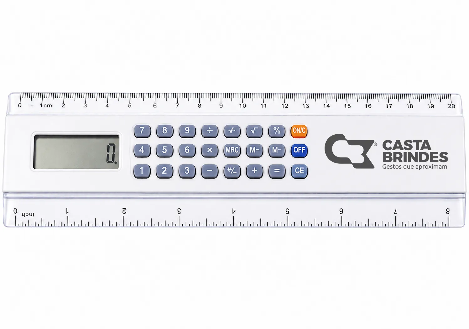 Calculadora Eletrônica de Mesa com Régua de 20cm
