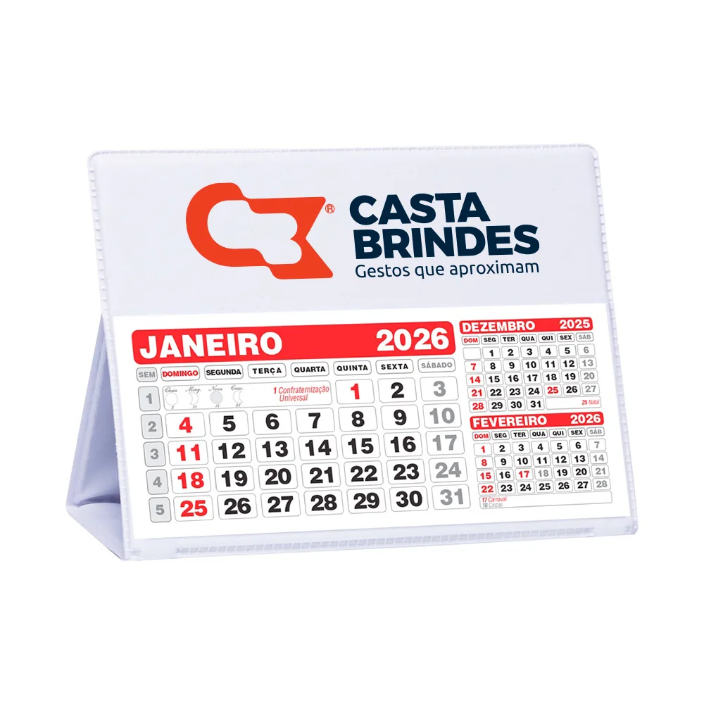 Calendário De Mesa Em Pvc