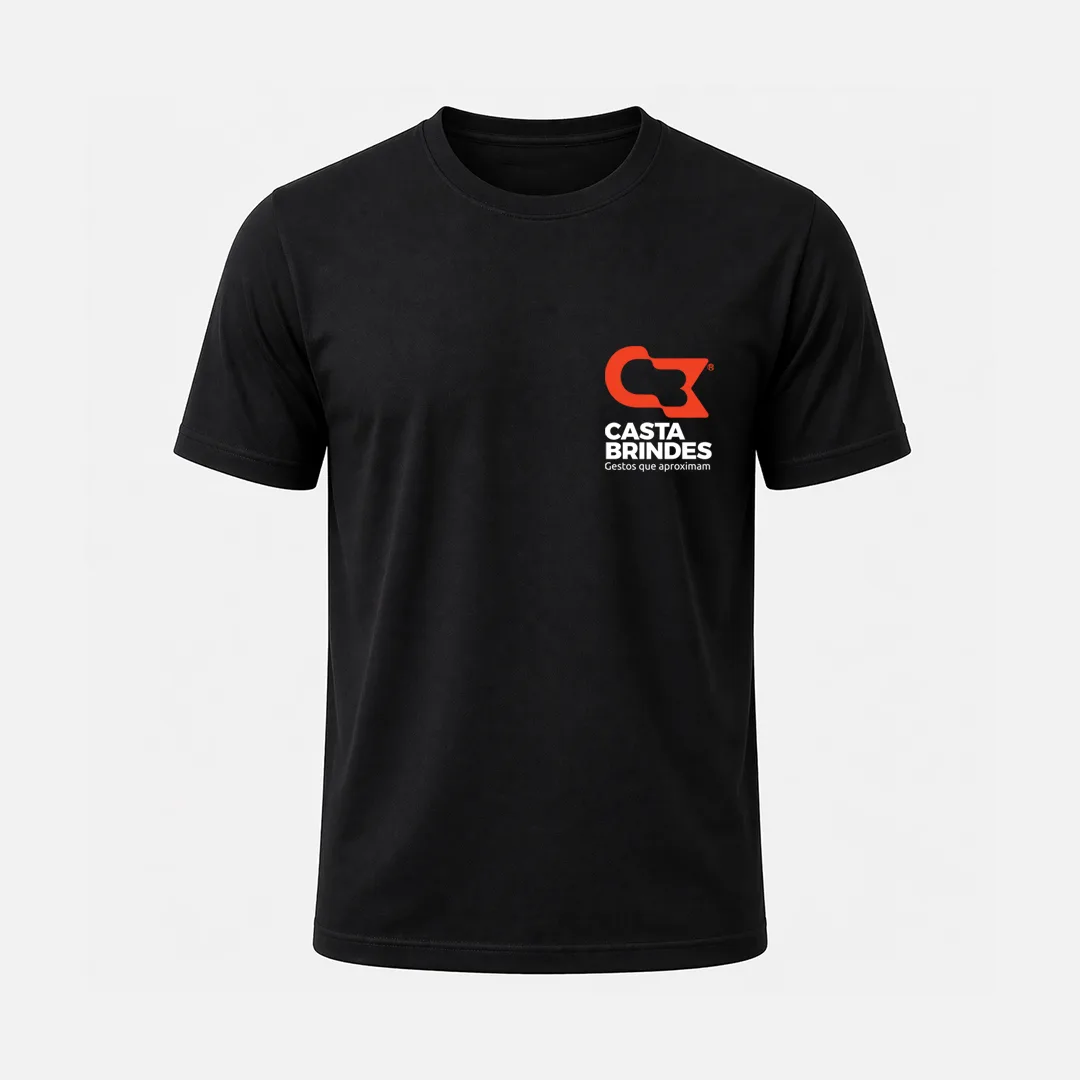 CAMISA DE MALHA GOLA CARECA ALGODÃO ESCURA
