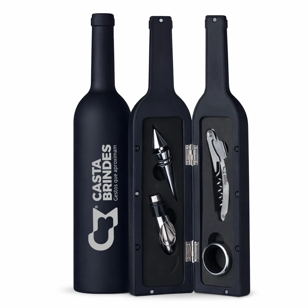 Kit Vinho Garrafa 4 Peças