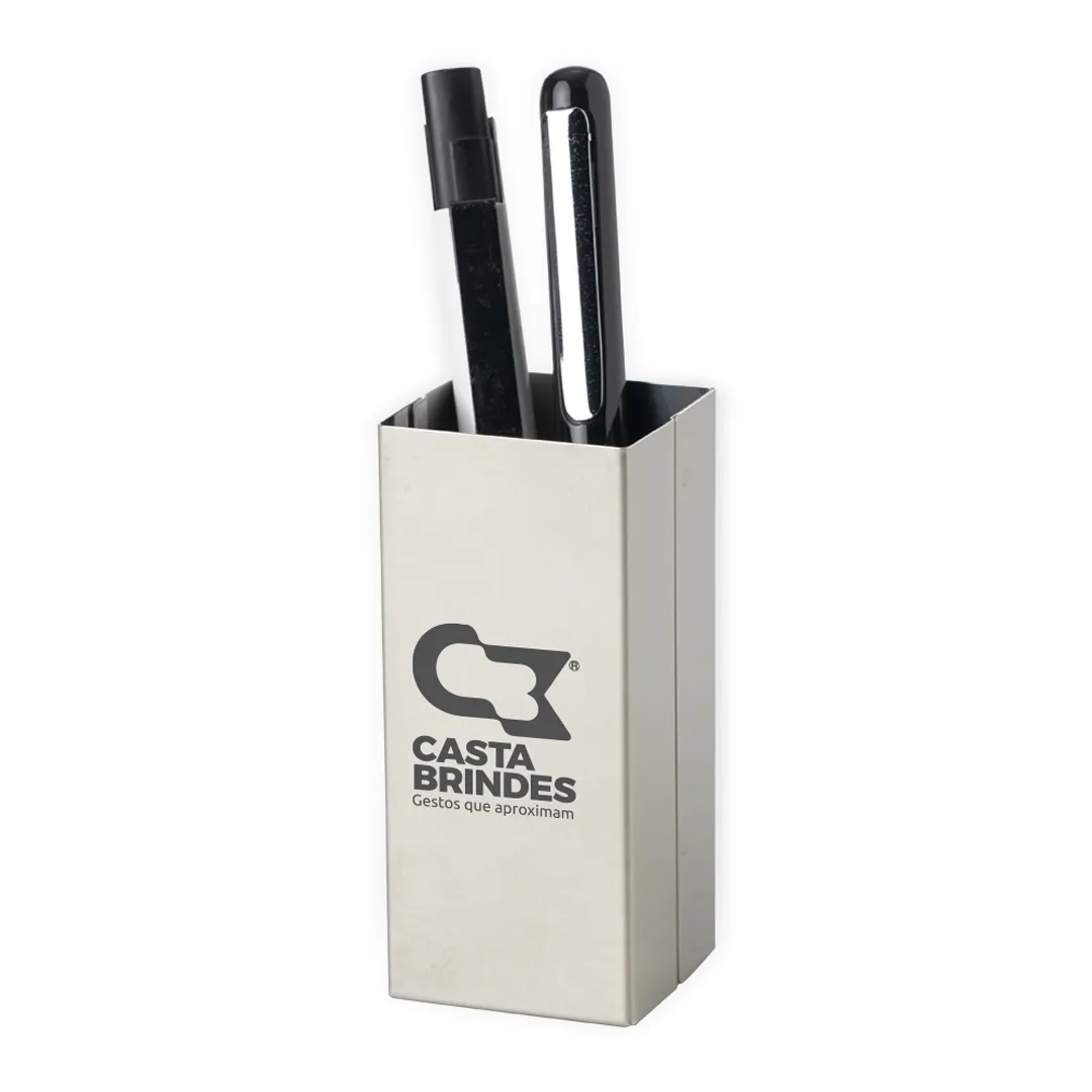 Porta Canetas Metal Personalizado