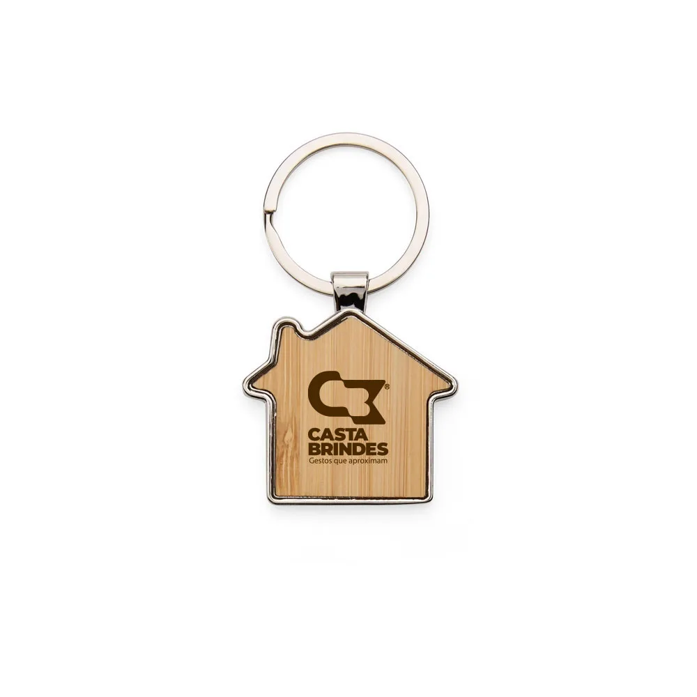 Chaveiro Metal Bambu Casa