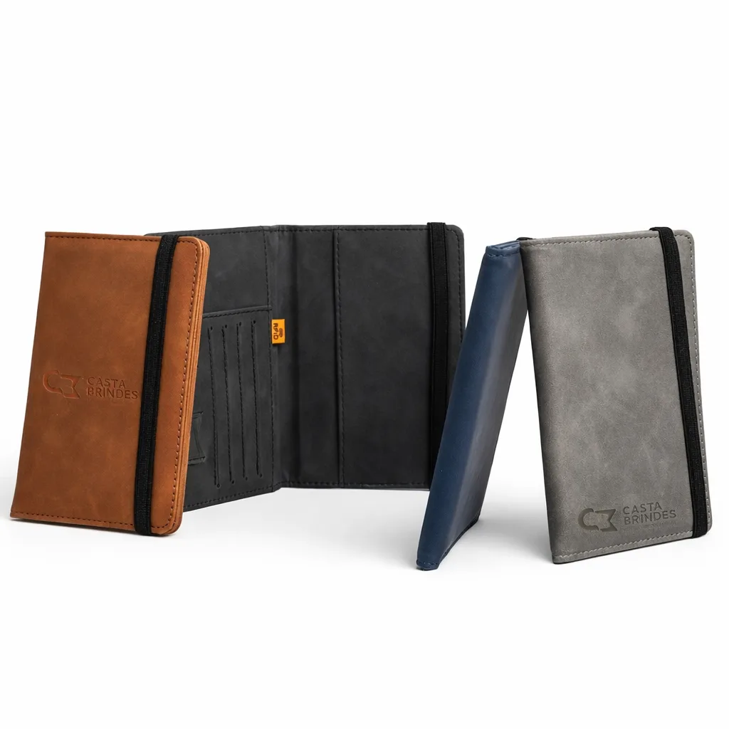 Porta-passaporte em Couro Sintético