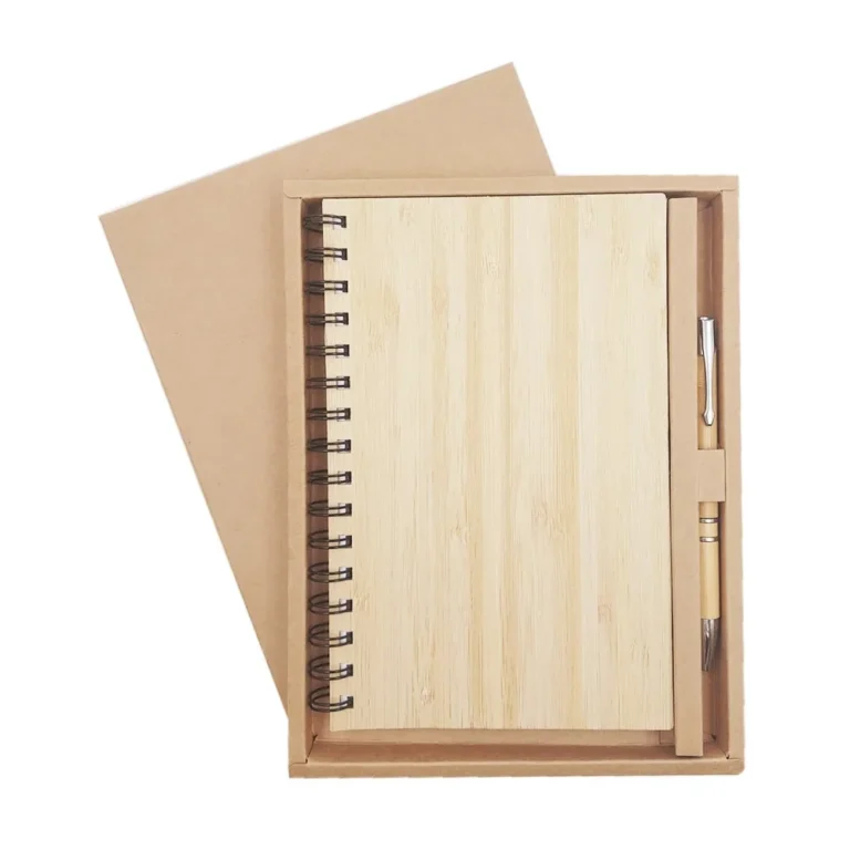 Kit Bloco + Caneta De Bambu