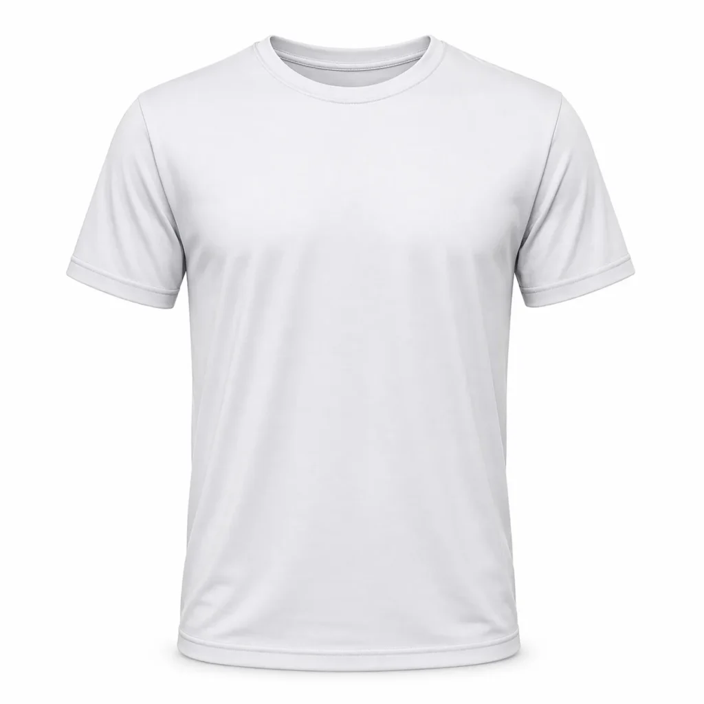 CAMISA DE MALHA GOLA CARECA POLIVISCOSE CLARA