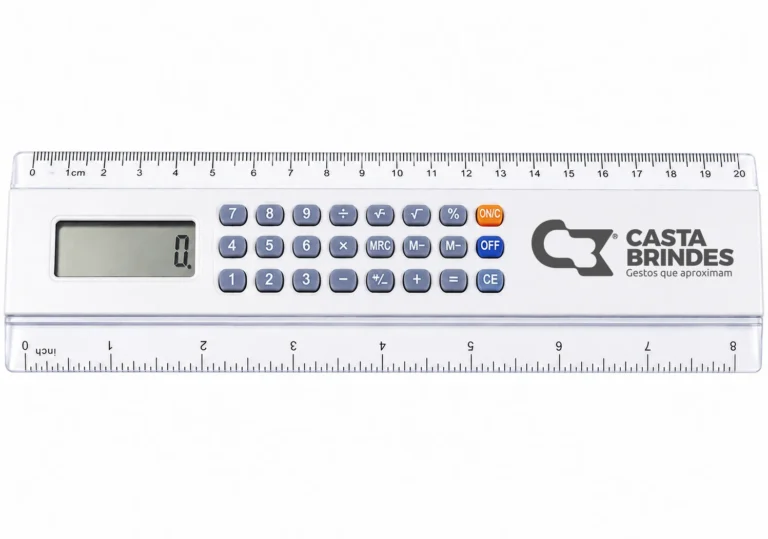 Calculadora Eletrônica de Mesa com Régua de 20cm