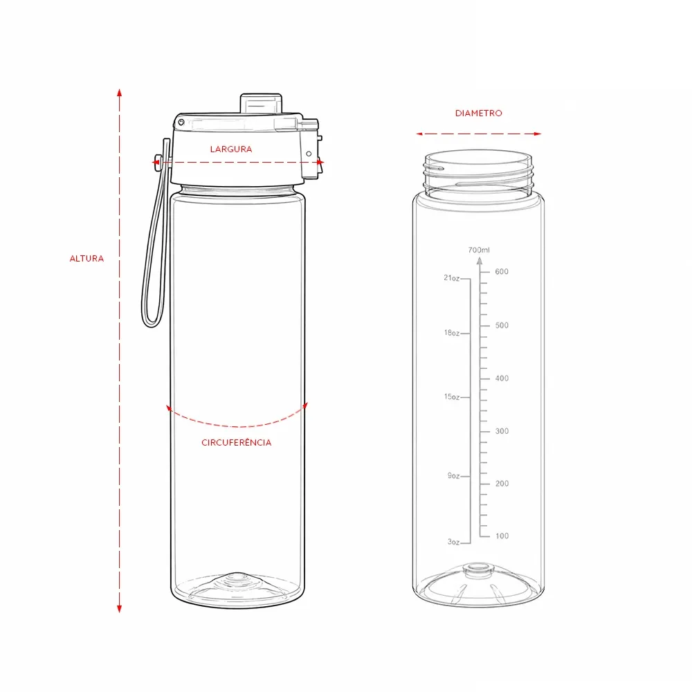 Garrafa Plástica 750ml