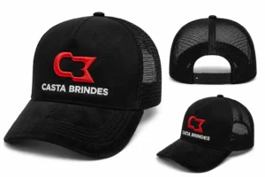 Boné Trucker em Brim com Aba em Veludo Personalizado