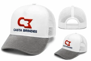 Boné Trucker em Brim com Aba em Veludo Personalizado