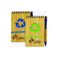 Bloco Pequeno em Bambú c Caneta CB141